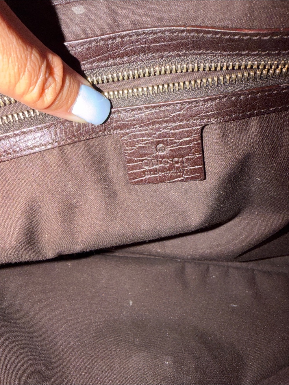 Gucci Brown GG Canvas Shoulder Bag with Green and Red Web - Picture 10 of 10